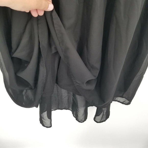 Dots leopard print high low dress womens plus size 24 black sleeveless blousan - Picture 10 of 12